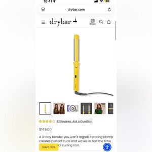 Drybar Curling Iron 3 day bender